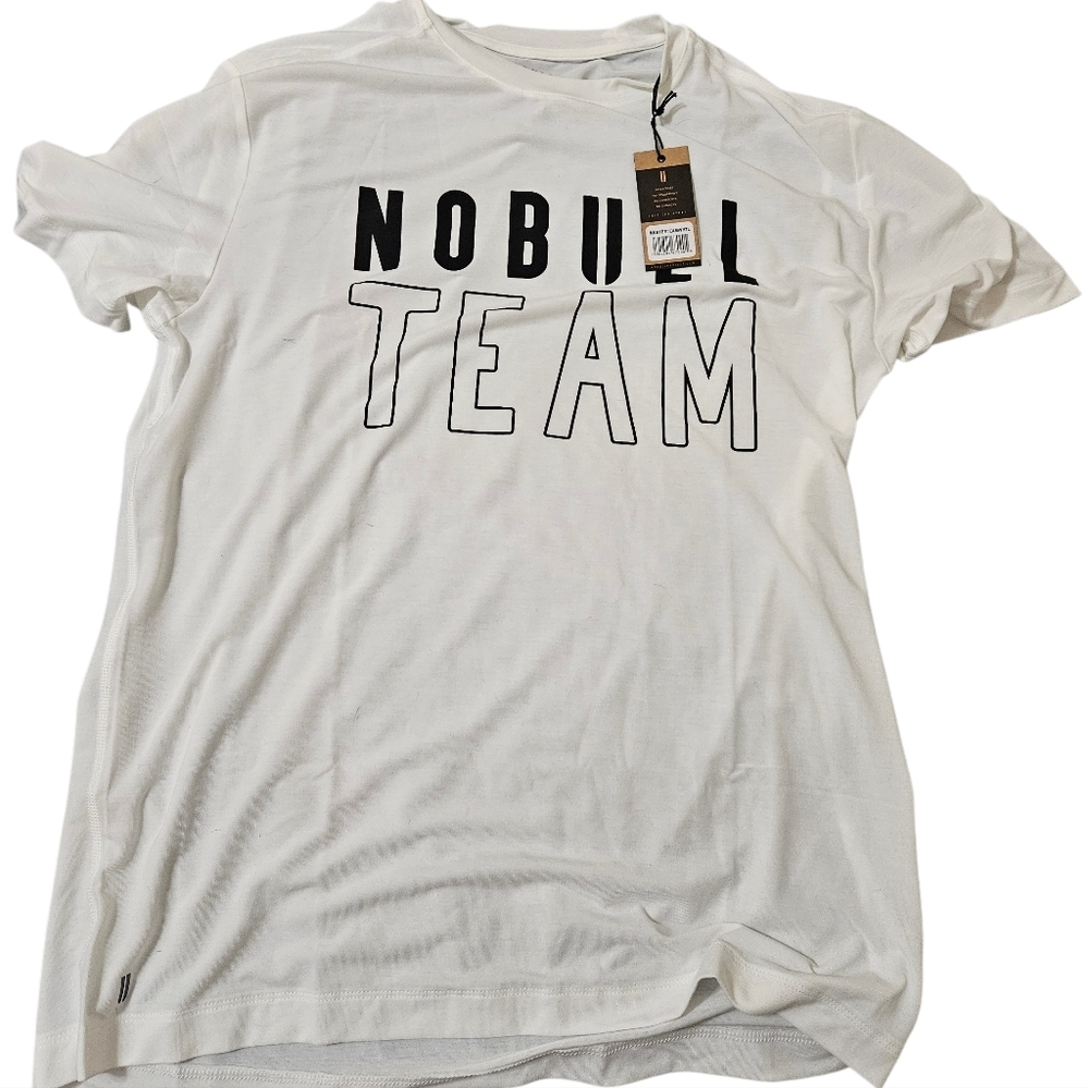 NOBULL White Team Short Sleeve Tee Mens Athletic NEW Size Large